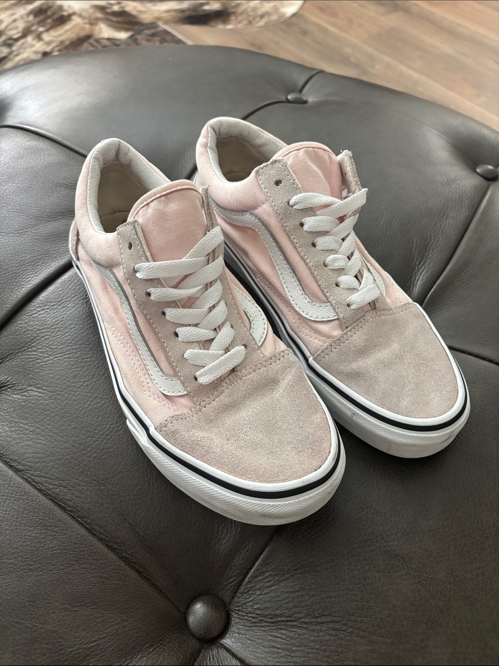 Vans Women's Low-Top Pink Suede & Canvas Sneakers